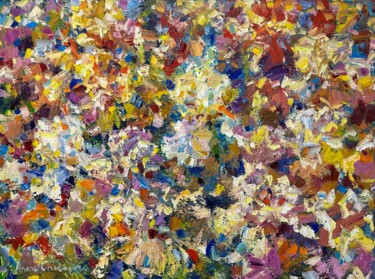 Pintura intitulada "Melody of сolor" por Andrii Chebotaru, Obras de arte originais, Óleo Montado em Cartão