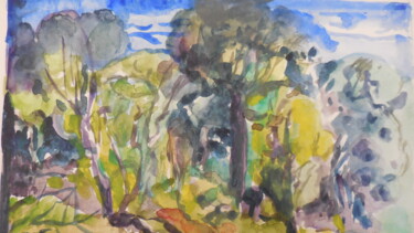 Peinture intitulée "le Printemps en Pro…" par Mathilde Groult, Œuvre d'art originale, Aquarelle