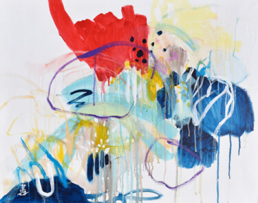 Painting titled "My Little Pond and…" by Misako Chida, Original Artwork, Acrylic