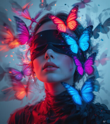 数字艺术 标题为“Butterflies_1334” 由Frederic Racaud, 原创艺术品, AI生成的图像