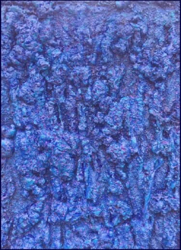 제목이 "Blue Drops"인 미술작품 Alain Maters로, 원작, 아크릴 나무 들것 프레임에 장착됨