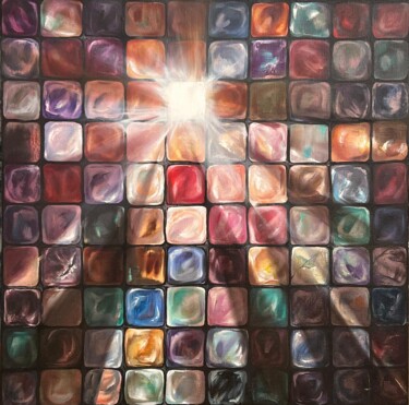 Pittura intitolato "The Light Within" da Ludmila Gorbunova, Opera d'arte originale, Olio Montato su Telaio per barella in le…