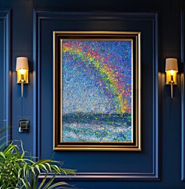 "When the Sky Smiles…" başlıklı Tablo Nadiia Antoniuk tarafından, Orijinal sanat, Akrilik Ahşap Sedye çerçevesi üzerine mont…