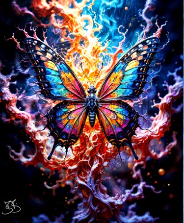 数字艺术 标题为“Butterfly 001” 由Burkhard Baier, 原创艺术品, 2D数字工作