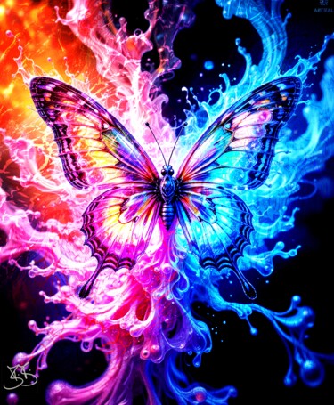 数字艺术 标题为“Butterfly 002” 由Burkhard Baier, 原创艺术品, 2D数字工作