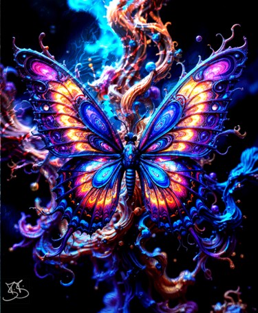 数字艺术 标题为“Butterfly 005” 由Burkhard Baier, 原创艺术品, 2D数字工作