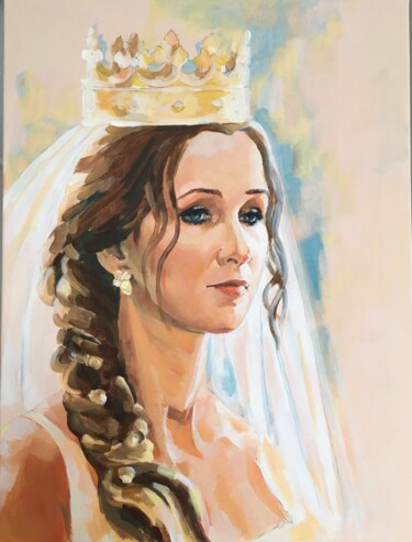 "The Bride" başlıklı Tablo Olena Madonova tarafından, Orijinal sanat, Akrilik Ahşap Sedye çerçevesi üzerine monte edilmiş