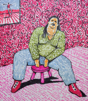 Рисунок под названием "You can always sit…" - Milto Sideris, Подлинное произведение искусства, Маркер