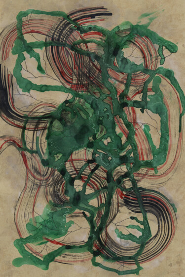 Peinture intitulée ""Photosynthesis"" par Ekaterina Kotalevskaa, Œuvre d'art originale, Encre