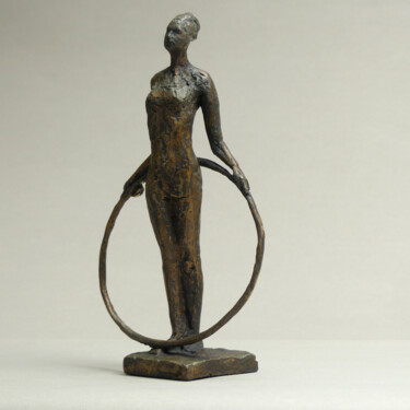 Sculptuur getiteld "Kleine Artistin" door Angelika Kienberger, Origineel Kunstwerk, Bronzen