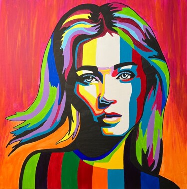 Schilderij getiteld "Lilly was here" door Markus Röthlisberger (maroe), Origineel Kunstwerk, Acryl