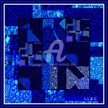 제목이 "FOULARD ARTISTICI I…"인 섬유 예술 Laila Lago & C. By Iannilli Antonella로, 원작, 디지털 페인팅