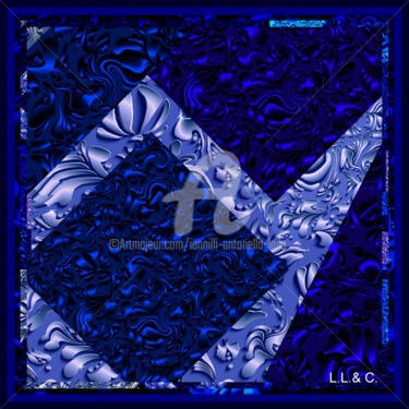 纺织艺术 标题为“FOULARD ARTISTICI I…” 由Laila Lago & C. By Iannilli Antonella, 原创艺术品, 数字油画