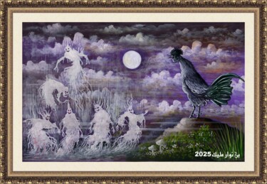 Schilderij getiteld "Ghosts with dawn" door Malik Bennouar, Origineel Kunstwerk, Acryl
