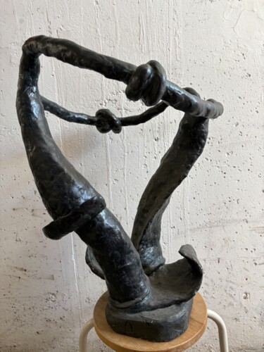 Sculpture titled "le Jeu" by Karan, Original Artwork, Polymer clay
