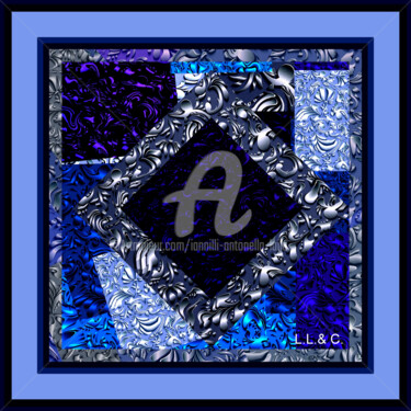 제목이 "FOULARD ARTISTICI I…"인 섬유 예술 Laila Lago & C. By Iannilli Antonella로, 원작, 디지털 페인팅