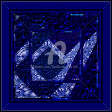 제목이 "FOULARD ARTISTICI I…"인 섬유 예술 Laila Lago & C. By Iannilli Antonella로, 원작, 디지털 페인팅