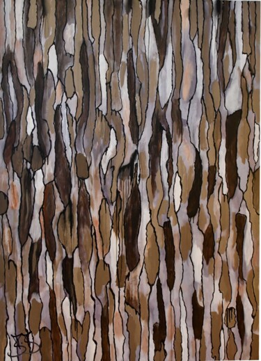 Painting titled "Behind the Curtain 1" by Burkhard Baier, Original Artwork, Acrylic