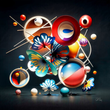 Digital Arts titled "Rêves de couleurs" by Gilles Lair, Original Artwork, Digital Painting