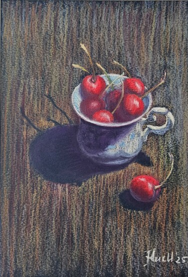 绘画 标题为“Вишня. Cherry.” 由Irina Nikulina, 原创艺术品, 粉彩