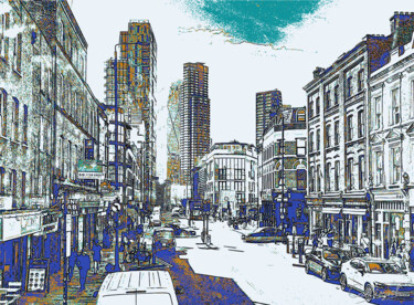 "Bethnal Green Road,…" başlıklı Dijital Sanat Dave Collier tarafından, Orijinal sanat, 2D Dijital Çalışma