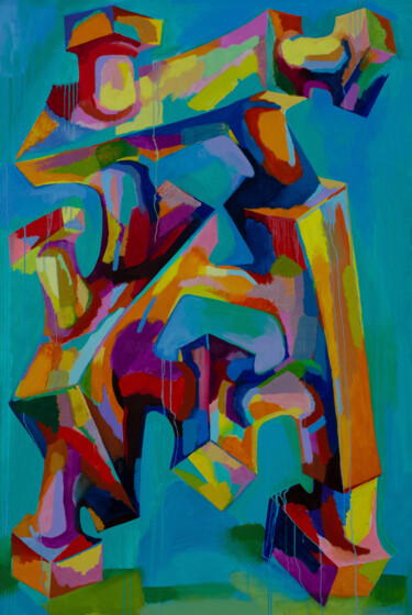 Painting titled "Geometry of Emotions" by Ivan Stoyanov, Original Artwork, Oil