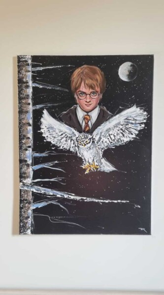 Painting titled "Harry potter" by Sonia_bk, Original Artwork, Acrylic Mounted on Wood Stretcher frame