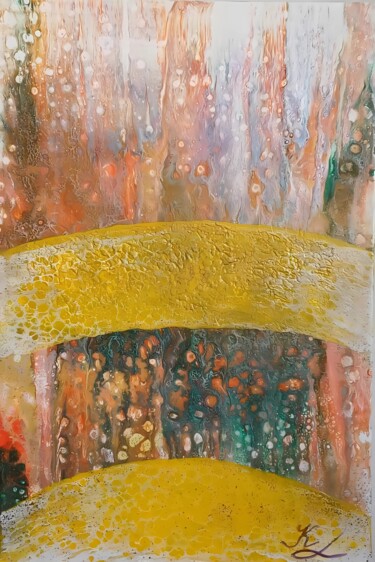 Golden Transmission – Art of Cosmic Joy & Light 「Golden Transmission…」というタイトルの絵画 Kateryna Lastovetskaによって, オリジナルのアートワーク, アクリル