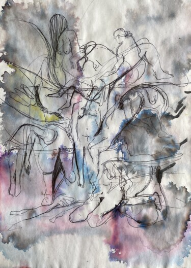 Untitled Drawing 2 제목이 "Untitled Drawing 2"인 그림 Gela Mikava로, 원작, 수채화
