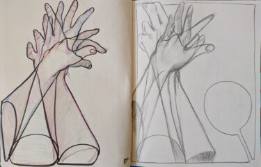 Sketchbook #5 pg4 图画 标题为“Sketchbook #5 pg4” 由Oberlin The Artist, 原创艺术品, 墨