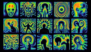 数字艺术 标题为“THERMOGRAPHY 006” 由Karavix, 原创艺术品, AI生成的图像