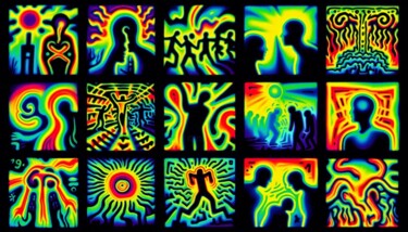 数字艺术 标题为“THERMOGRAPHY 009” 由Karavix, 原创艺术品, AI生成的图像