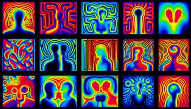 数字艺术 标题为“THERMOGRAPHY 012” 由Karavix, 原创艺术品, AI生成的图像