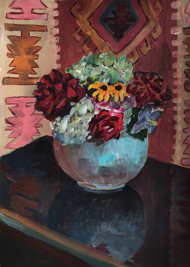 Painting titled "Still Life N3" by Darina Moldabek, Original Artwork, Acrylic