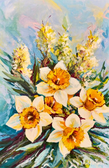 Pintura intitulada "Narcissists" por Irina Larina, Obras de arte originais, Acrílico Montado em Armação em madeira