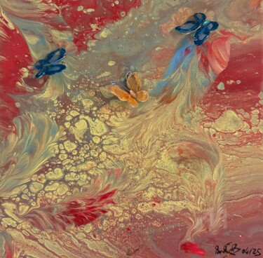 "Le Vent Doré des Mé…" başlıklı Tablo Bruno Bertil tarafından, Orijinal sanat, Akrilik Ahşap Sedye çerçevesi üzerine monte e…