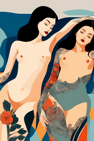 Summer Splash #07 Printmaking titled "Summer Splash #07" by Liza Landberg, Original Artwork, Digital Painting