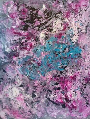 Painting titled "N°142 Echo d'un sil…" by Joelle Girard, Original Artwork, Acrylic Mounted on Wood Stretcher frame