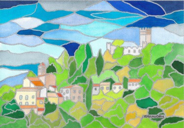 图画 标题为“Villeneuve-Loubet v…” 由Eric Audry, 原创艺术品, 墨