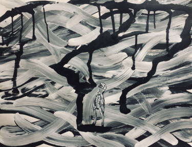 Peinture intitulée "tous les chemins/ L…" par Fernand Fernandez, Œuvre d'art originale, Acrylique