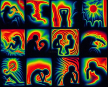Arte digitale intitolato "THERMOGRAPHY 035" da Karavix, Opera d'arte originale, Immagine generata dall'IA