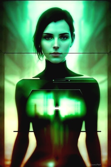 Digitale Kunst getiteld "Futur Woman - 10" door Cosmicphil1, Origineel Kunstwerk, Digitaal Schilderwerk