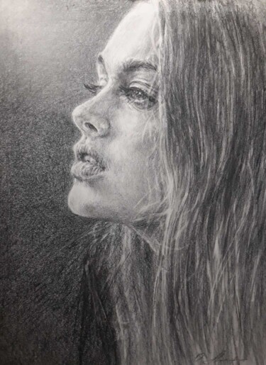 Dessin intitulée "Что там впереди?" par Olga Lobova, Œuvre d'art originale, Crayon