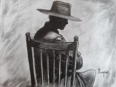 제목이 "The Shadow of Waiti…"인 그림 J. Kaspin로, 원작, 숯