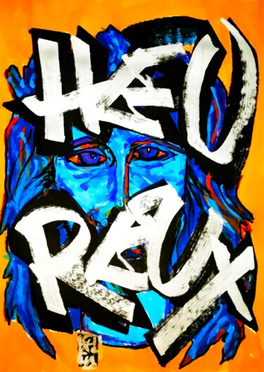 Painting titled "H E U R E U X" by Chachagrafitero, Original Artwork, Acrylic