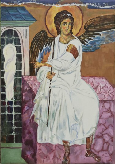 "White Angel" başlıklı Tablo Jelena Djokic tarafından, Orijinal sanat, Akrilik