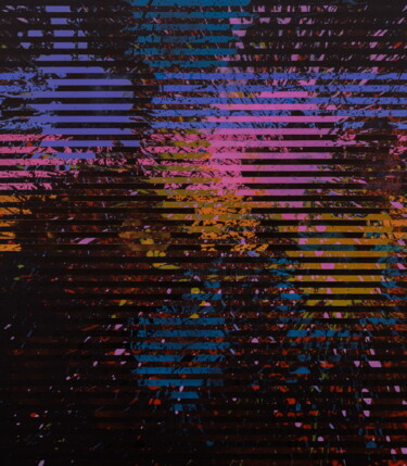 Malerei mit dem Titel "zu wenig am Meer VII" von Markus Honerla, Original-Kunstwerk, Lack Auf Keilrahmen aus Holz montiert