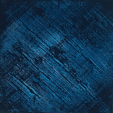 绘画 标题为“BLUE TRACE 5” 由Francois Viseux, 原创艺术品, 丙烯 安装在木质担架架上