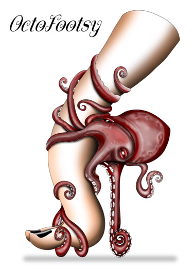 数字艺术 标题为“Octofootsy” 由Ouraniart, 原创艺术品, 数字油画