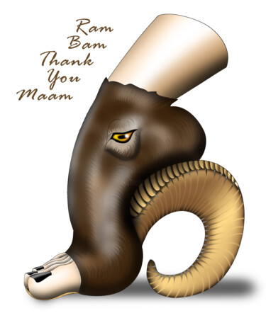 数字艺术 标题为“Ram Bam Thank You M…” 由Ouraniart, 原创艺术品, 数字油画